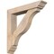 Ekena Millwork Funston Traditional Smooth Bracket w/ Offset Brace, Douglas Fir, 5 1/2"W x 28"D x 28"H BKT0604X28X28FST01SDF - alternate 1